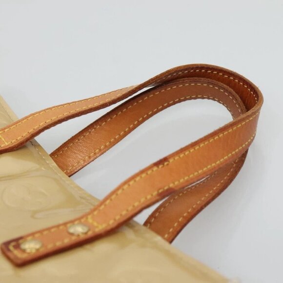 LOUIS VUITTON Monogram Vernis Reade PM Hand Bag Beige M91334 LV Auth 132527 - Picture 9 of 16